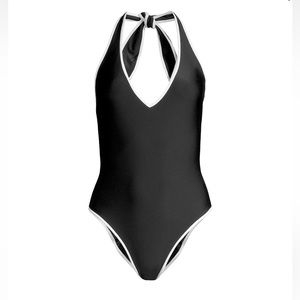 Veronica Beard Black and White One Piece Swimsuit
